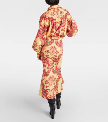 Robe longue en coton et soie imprimés | Etro