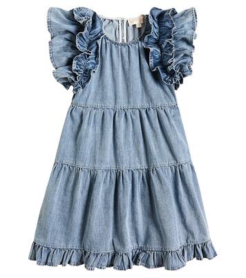 Ruffled cotton chambray dress | Petite Amalie  