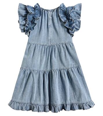 Ruffled cotton chambray dress | Petite Amalie  