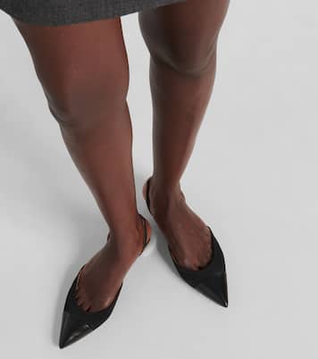 Leather-trimmed slingback flats | Aquazzura