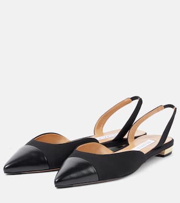 Leather-trimmed slingback flats | Aquazzura