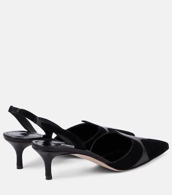 Poligleto 50 suede slingback pumps | Manolo Blahnik