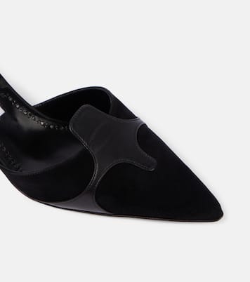 Poligleto 50 suede slingback pumps | Manolo Blahnik