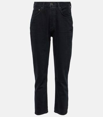 High-Rise Slim Jeans Riley Crop | Agolde