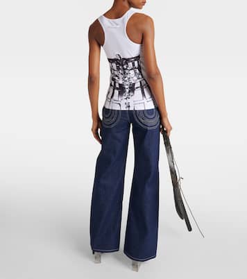Bedrucktes Top Cage | Jean Paul Gaultier