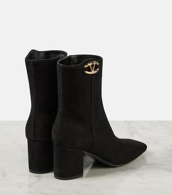 VLogo The Bold Edition suede booties | Valentino Garavani
