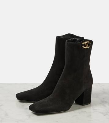VLogo The Bold Edition suede booties | Valentino Garavani