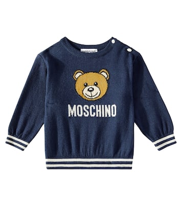 Baby Teddy Bear cotton and wool sweater | Moschino Kids