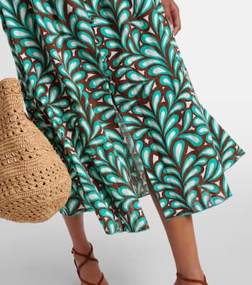 Vestido midi Erica de algodón estampado | Diane von Furstenberg