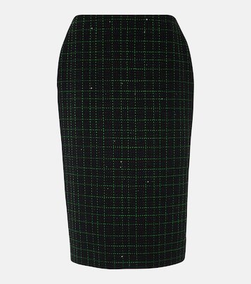 Sequined tweed midi skirt | Elie Saab