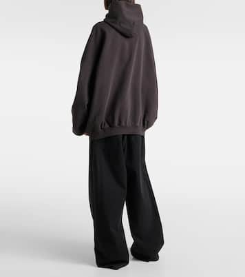 Logo cotton jersey hoodie | Balenciaga