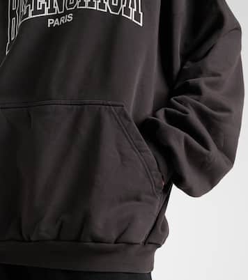 Logo cotton jersey hoodie | Balenciaga