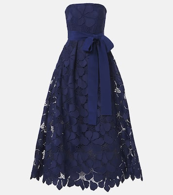 Vestido bustier de fiesta de encaje | Elie Saab