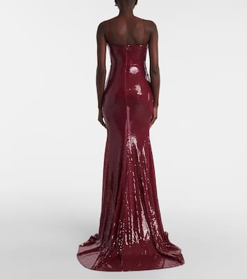 Robe longue corset à sequins | Alex Perry