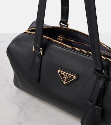 Medium leather shoulder bag | Prada