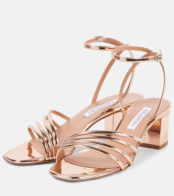 Sandalen Latour 50 aus Metallic-Lederimitat | Aquazzura
