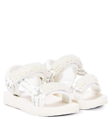 Faux pearl-embellished sandals | Monnalisa
