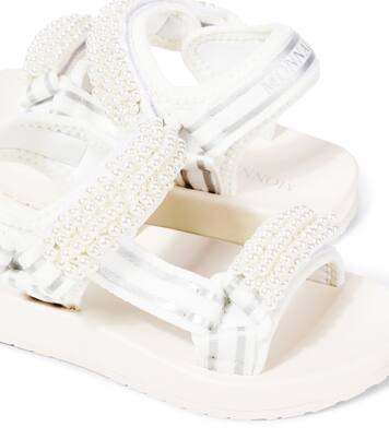 Faux pearl-embellished sandals | Monnalisa