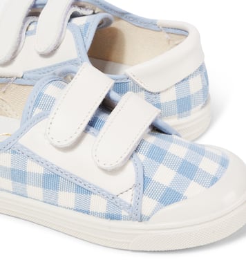 Leather-trimmed gingham sneakers | PèPè