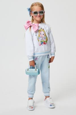 Printed cotton-blend sweatpants | Monnalisa