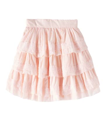 Gonna in cotone con pizzo | Petite Amalie  