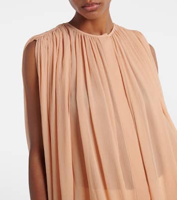 Draped silk chiffon blouse | Stella McCartney