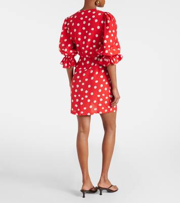 Polka-dot ruffled minidress  | Adriana Degreas