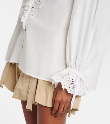 Broderie anglaise cotton voile blouse | Chloé