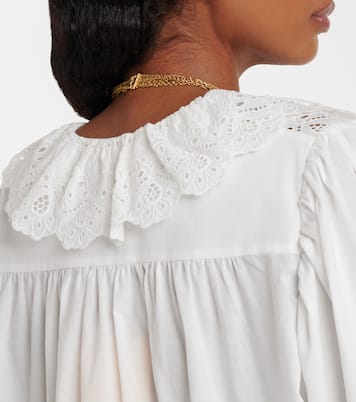 Broderie anglaise cotton voile blouse | Chloé