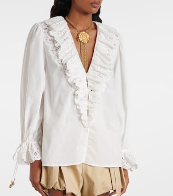 Broderie anglaise cotton voile blouse | Chloé