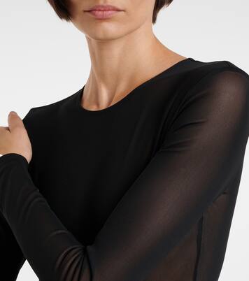 Ruched sheer mesh gown | Alex Perry