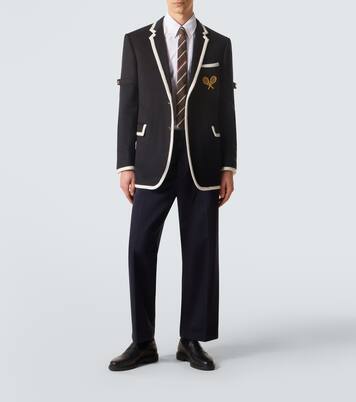 棉质斜纹布直筒裤装 | Thom Browne