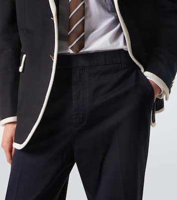 棉质斜纹布直筒裤装 | Thom Browne