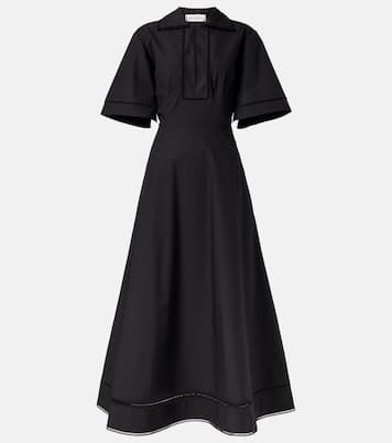 Vestido midi de popelín de algodón | Róhe