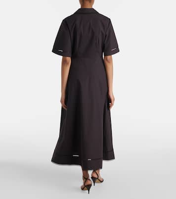 Vestido midi de popelín de algodón | Róhe