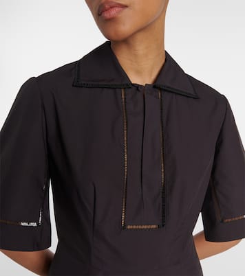 Vestido midi de popelín de algodón | Róhe