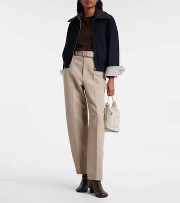 Schultertasche Pin Twist Small aus Leder | Delvaux