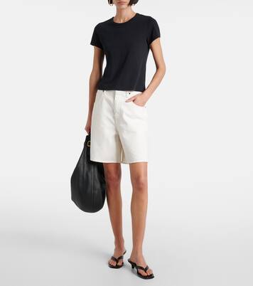 Bermuda di jeans Square a vita alta | Slvrlake