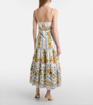 Bedrucktes Midikleid aus Baumwolle | Farm Rio