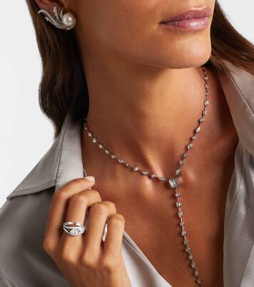 Illusion 18kt white gold necklace with diamonds | Shay Jewelry