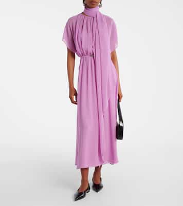 Abito lungo Pineta in georgette di seta | Max Mara