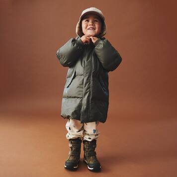 Quilted puffer coat | Wheat