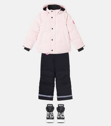 Down-paneled logo ski salopettes | Canada Goose Kids