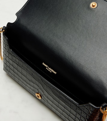 Cassandre Mini croc-effect leather phone pouch | Saint Laurent
