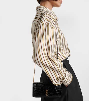 Cassandre Mini croc-effect leather phone pouch | Saint Laurent