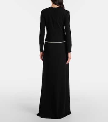 Maxikleid Horsebit aus Jersey mit Kristallen | Gucci