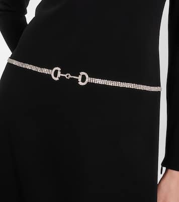 Maxikleid Horsebit aus Jersey mit Kristallen | Gucci