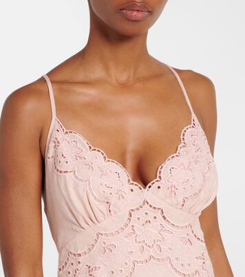 فستان سليب مطرّز من الكتّان  | Farm Rio