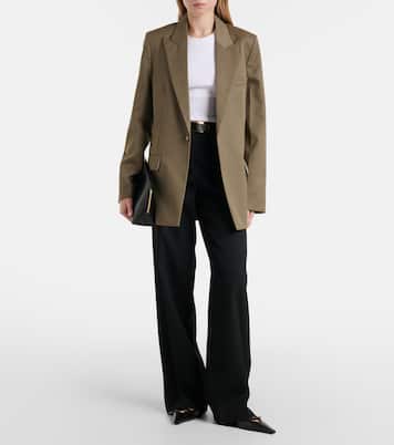 Belted wool-blend blazer | Victoria Beckham
