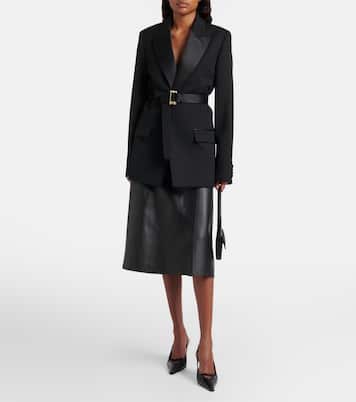 Bleistiftrock aus Leder | Victoria Beckham